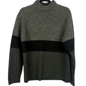 Heather & Tweed Men's Lamb's Wool Blend Mock Neck Long Sleeve Pullover Sweater